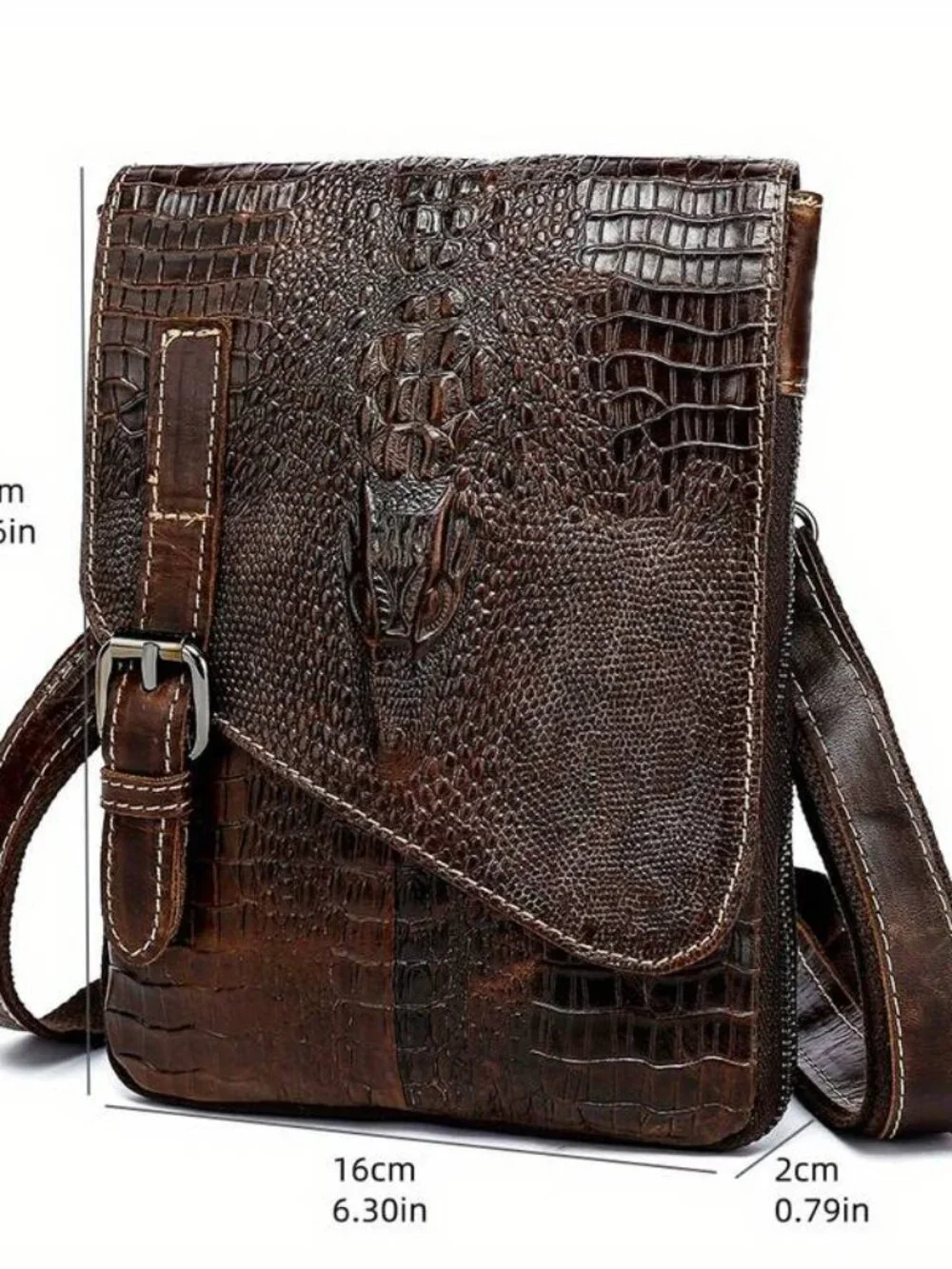 Genuine Leather Top Layer Cowhide Men's Shoulder Bag Large Capacity Crossbody